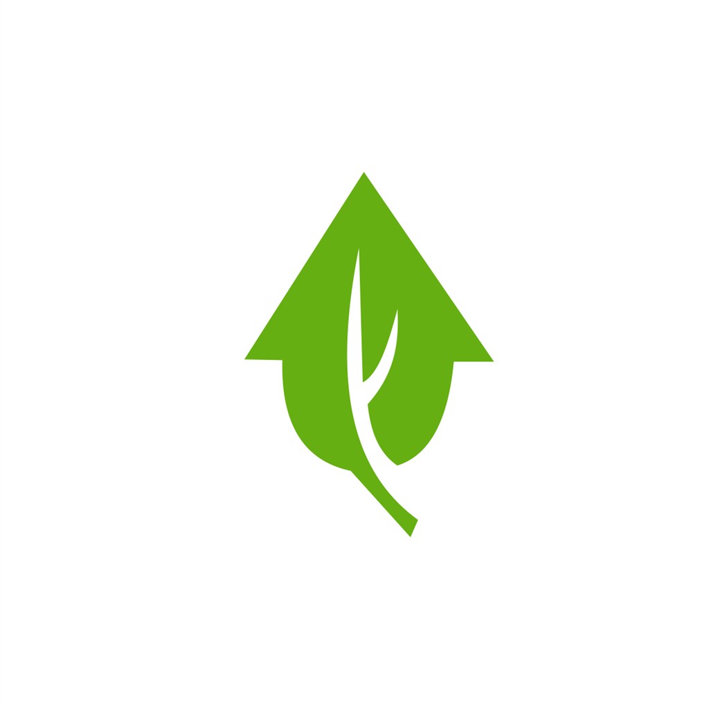 绿叶箭头标志设计素材