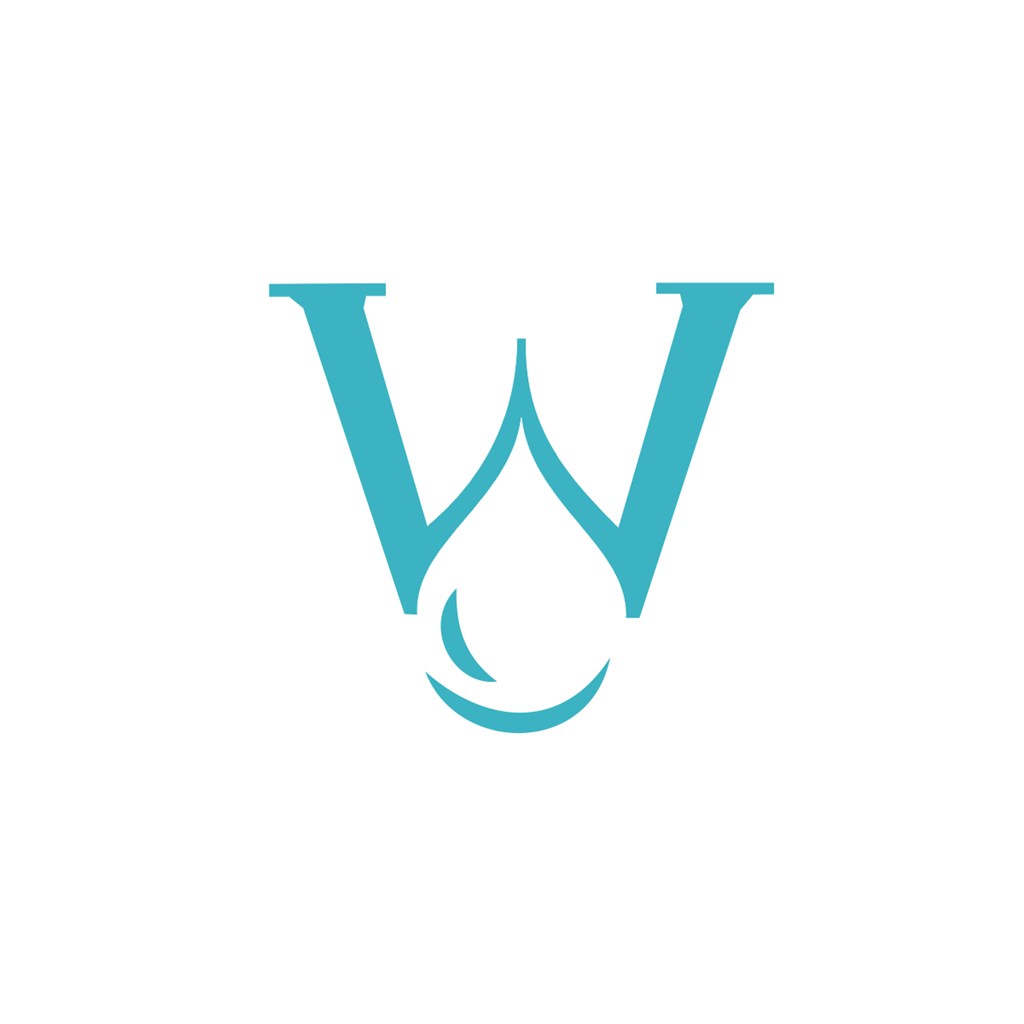 字母W水滴创意logo设计