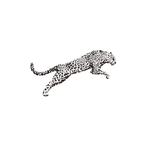 飞奔的花豹矢量logo图标