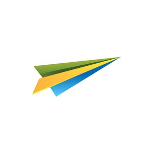 网络科技-彩色纸飞机矢量logo图标素材下载