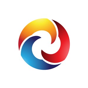 彩色圆环矢量logo图标素材下载