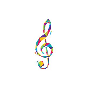 音乐行业-彩色音乐符号矢量图标logo图标素材下载