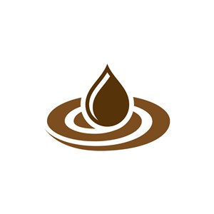 餐饮行业-咖啡水滴矢量logo图标素材