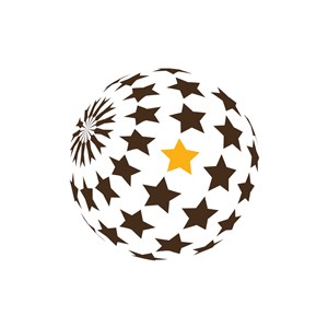 休闲娱乐业-彩色星星球体矢量logo图标素材下载