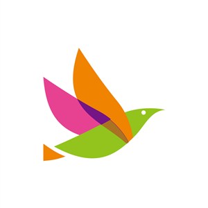 彩色小鸟矢量logo图标素材下载