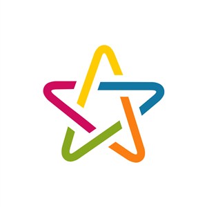 彩色五角星矢量logo图标素材下载