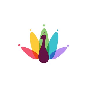彩色天鹅矢量logo图标素材下载