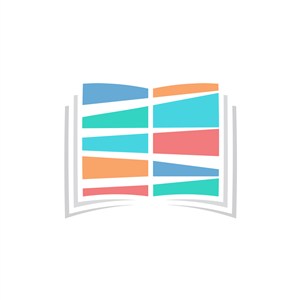 教育培训机构logo设计-彩色书本矢量logo图标素材下载