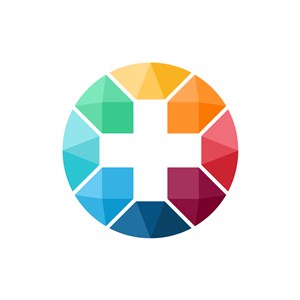 医疗行业logo设计-彩色十字架医疗制造相关矢量logo图标素材下载