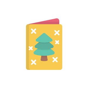 彩色圣诞卡片矢量logo图标素材下载
