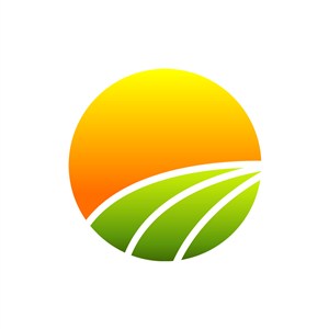 太阳田野矢量logo素材设计