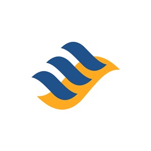 黄色蓝色金融教育矢量logo图标设计