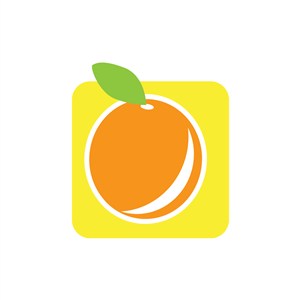 黄色橙子矢量logo设计素材