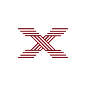 红色字母X矢量logo设计素材