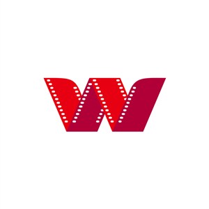 红色字母W电影矢量logo图标