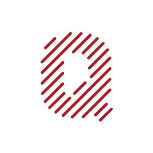 红色字母Q矢量logo元素