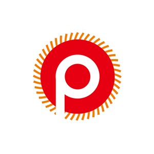 红色字母P矢量logo素材设计