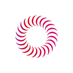 红色圆环矢量logo图标设计