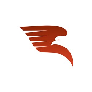 红色鹰翅膀矢量logo素材设计