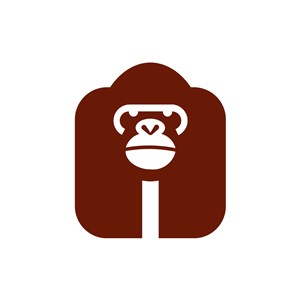 红色猩猩创意矢量logo图标