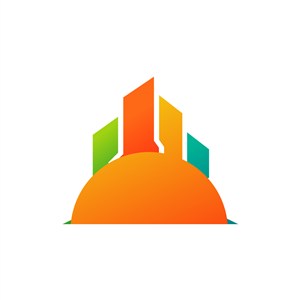 地产建筑-彩色建筑矢量logo图标素材下载