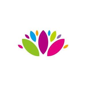 彩色花朵矢量logo图标素材下载