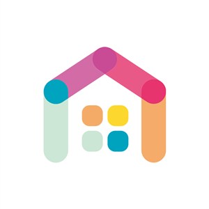 家居logo设计-彩色房子家装建材中介矢量logo图标素材下载