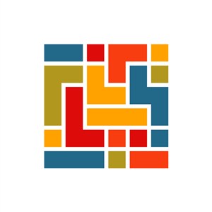 彩色方块矢量logo图标素材下载