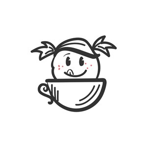 食品行业logo设计-彩色儿童咖啡矢量logo图标素材下载