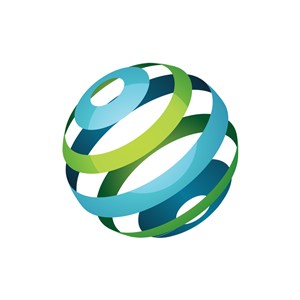 彩色地球矢量logo图标素材下载