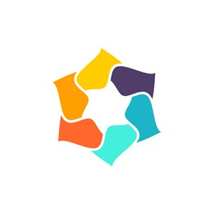 彩色抽象几何图形logo图标素材下载