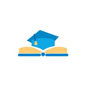 教育培训机构logo设计-博士帽书本矢量图logo图标素材下载