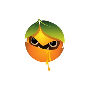 食品公司logo设计--邪恶橙子logo图标素材下载