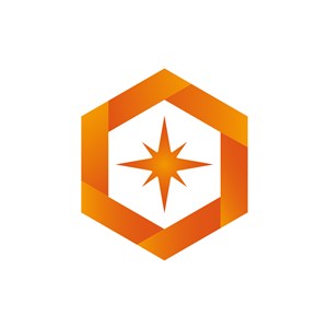 设计公司logo设计--六边形星星logo图标素材下载
