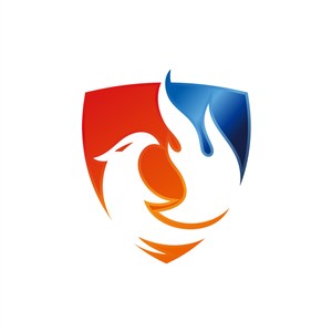科技公司logo设计--凤凰盾牌logo图标素材下载