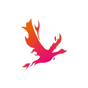 设计公司logo设计--火形飞鸟logo图标素材下载