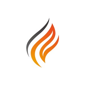 设计公司logo设计--橙色火logo图标素材下载