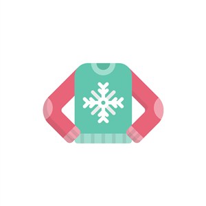 服饰行业logo设计-彩色毛衣矢量logo图标素材下载