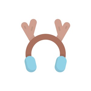 精品时尚logo设计-彩色鹿角耳包矢量logo图标素材下载