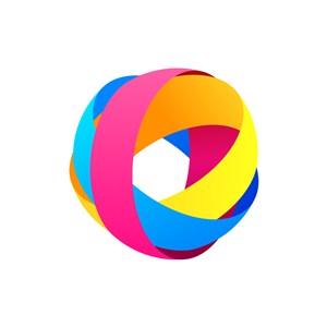 彩色立体球形矢量logo图标素材下载