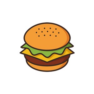 汉堡矢量图logo设计