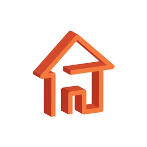 酒店旅游logo设计--立体房屋ogo图标素材下载