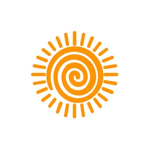 儿童服饰logo设计--太阳logo图标素材下载