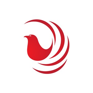 红色小鸟矢量logo
