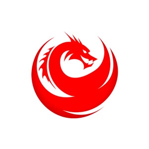 红色恶龙矢量logo素材设计