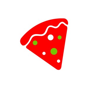 一块披萨矢量logo图标设计