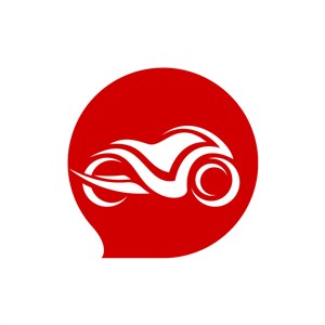 红色机车矢量logo图标设计素材