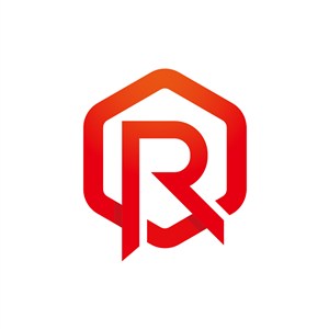 红色六边形字母R矢量logo图标设计