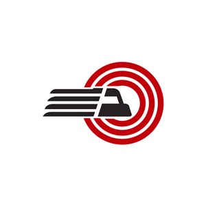 红色黑色货车矢量logo图标素材