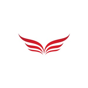 红色翅膀矢量logo图标设计